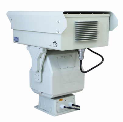 PTZ Camera térmica multi-sensor de longa distância 640x512 Resolução e faixa de temperatura para busca e resgate e defesa perimetral