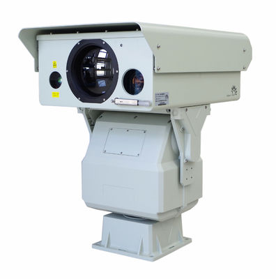 PTZ Camera térmica multi-sensor de longa distância 640x512 Resolução e faixa de temperatura para busca e resgate e defesa perimetral