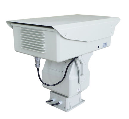 Câmera de vigilância de sensores duplos PTZ Câmera de imagem térmica IP66 resistente a intempéries