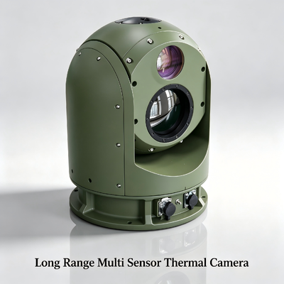 Sistema de vigilância térmica de resolução 640*512 equipado com câmara térmica multi-sensor de longa distância IP67 para dissuasão de aves no aeroporto