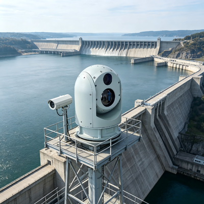 Sistema de vigilância térmica de longa distância com sensores múltiplos Câmara térmica para aplicações de segurança de perímetro