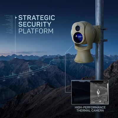 Distância de Detecção Veículo 13km Câmera Infravermelha de Longo Alcance Humano Plataforma Eletro-óptica Multiespectral Lente Térmica para Segurança
