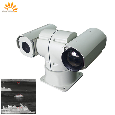 IP67 PTZ câmeras de vigilância infravermelha H.264 Laser T-forma câmera térmica de sensor duplo