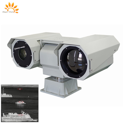 Sensor duplo de longa distância PTZ Laser de câmera térmica 360 graus para segurança e monitoramento aprimorados