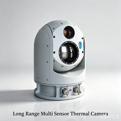 Sistema de vigilância térmica de 12 μm de tamanho de pixel Câmera térmica multi-sensor de longa distância para segurança do perímetro