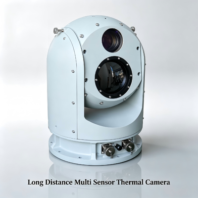Sistema de vigilância térmica de 12 μm de tamanho de pixel Câmera térmica multi-sensor de longa distância para segurança do perímetro